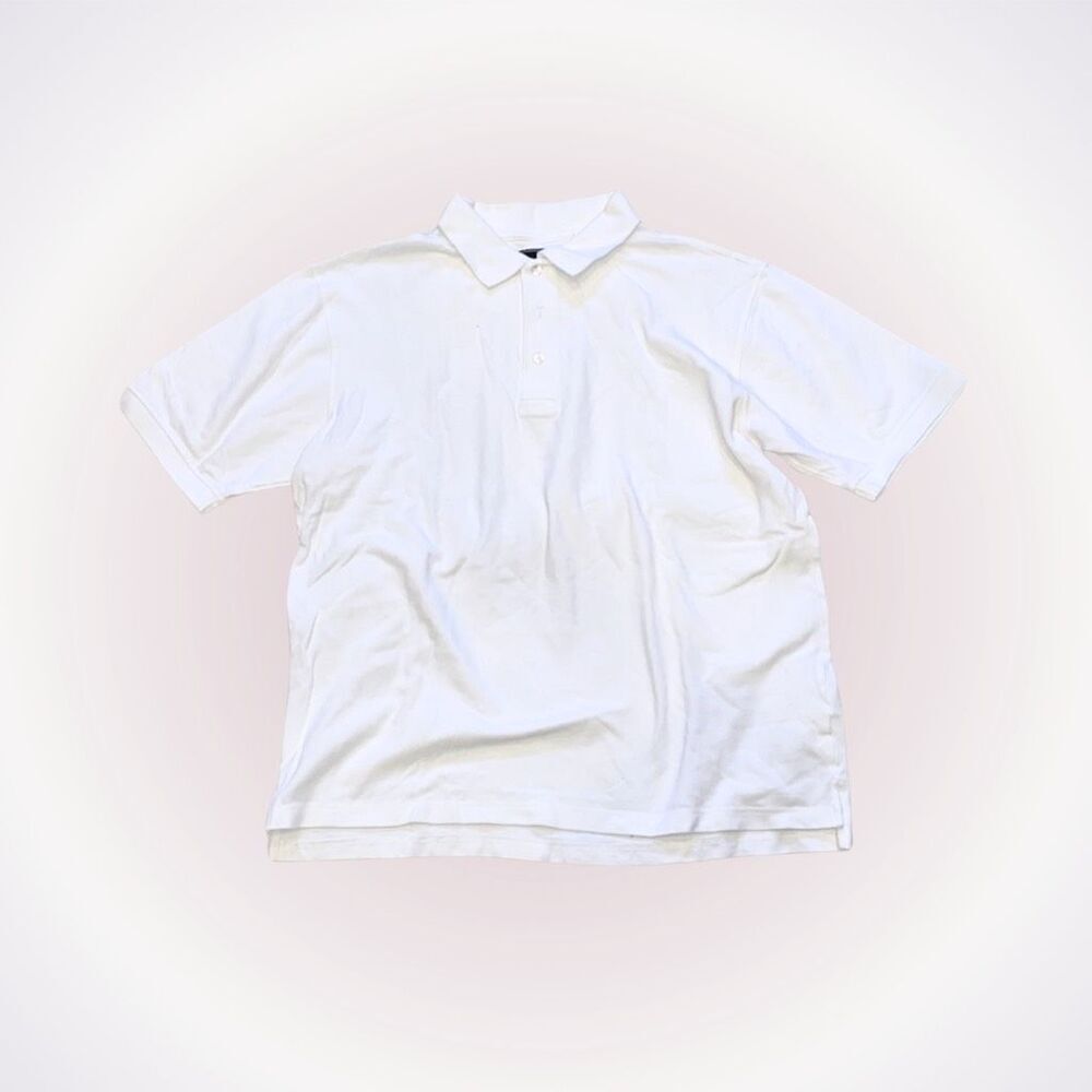 Lanesboro white short sleeve polo shirt | Sz L